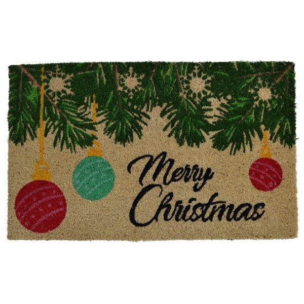 Imports Decor Rectangular Merry Christmas Doormat IM307224